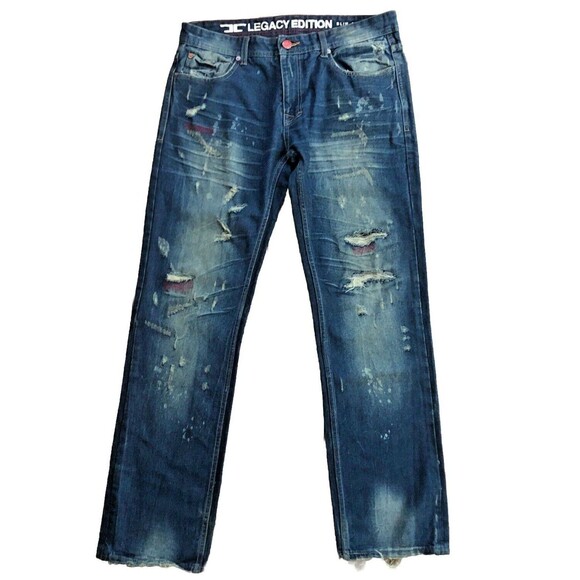 Jordan Craig Legacy Edition Jeans Mens 34x32 Artisan Series Bleached Distressed - Picture 1 of 16